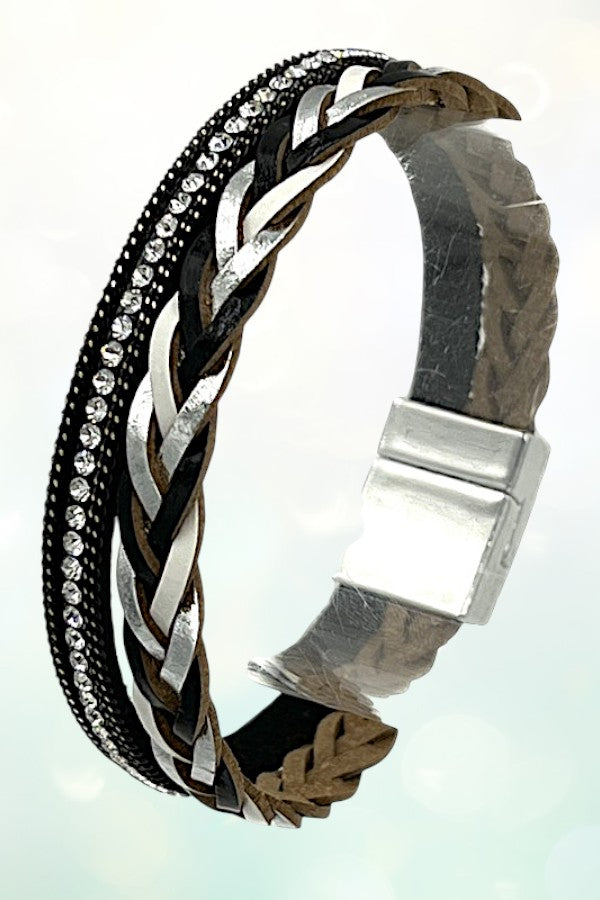 BRAIDED STUD ACCENT BRACELET