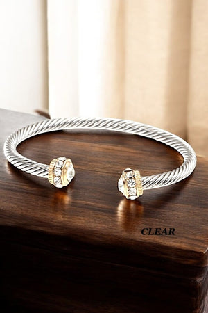 GEM TIP ACCENT ROPE CUFF BRACELET