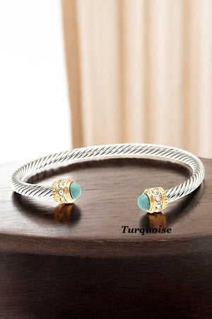 GEM TIP ACCENT ROPE CUFF BRACELET