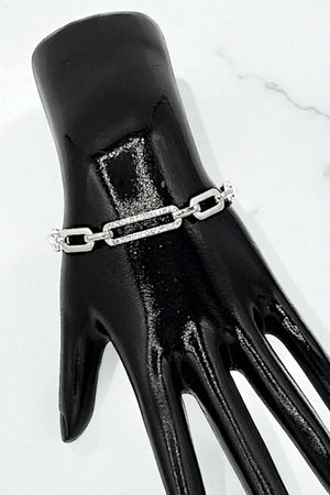 RHINESTONE PAVE CHAIN LINK BRACELET