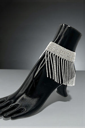 RHINESTONE PAVE FRINGE ANKLET
