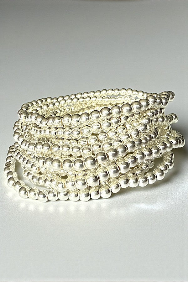 BALL BEAD 10 STRAND STRETCH BRACELET SET