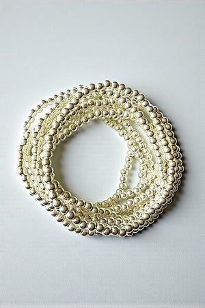 BALL BEAD 10 STRAND STRETCH BRACELET SET