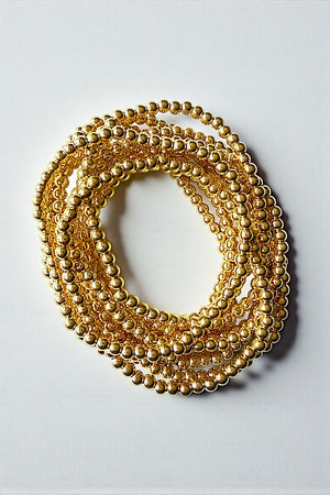 BALL BEAD 10 STRAND STRETCH BRACELET SET