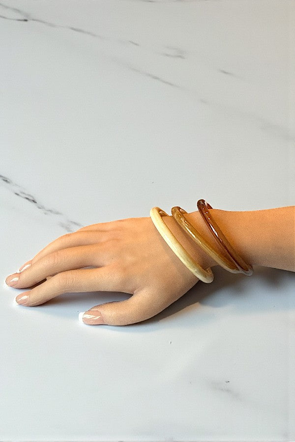 ACRYLIC THIN BANGLE 3 PIECE SET