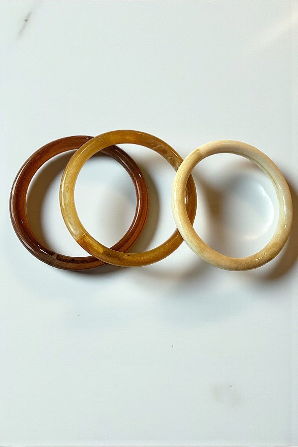 ACRYLIC THIN BANGLE 3 PIECE SET