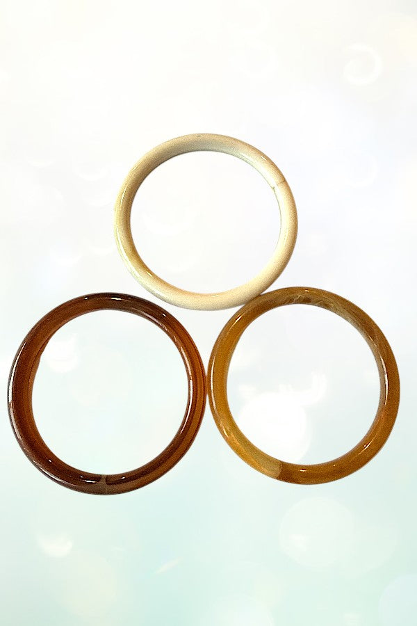 ACRYLIC THIN BANGLE 3 PIECE SET