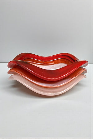 ACRYLIC WAVY 3 PIECE BANGLE BRACELET SET