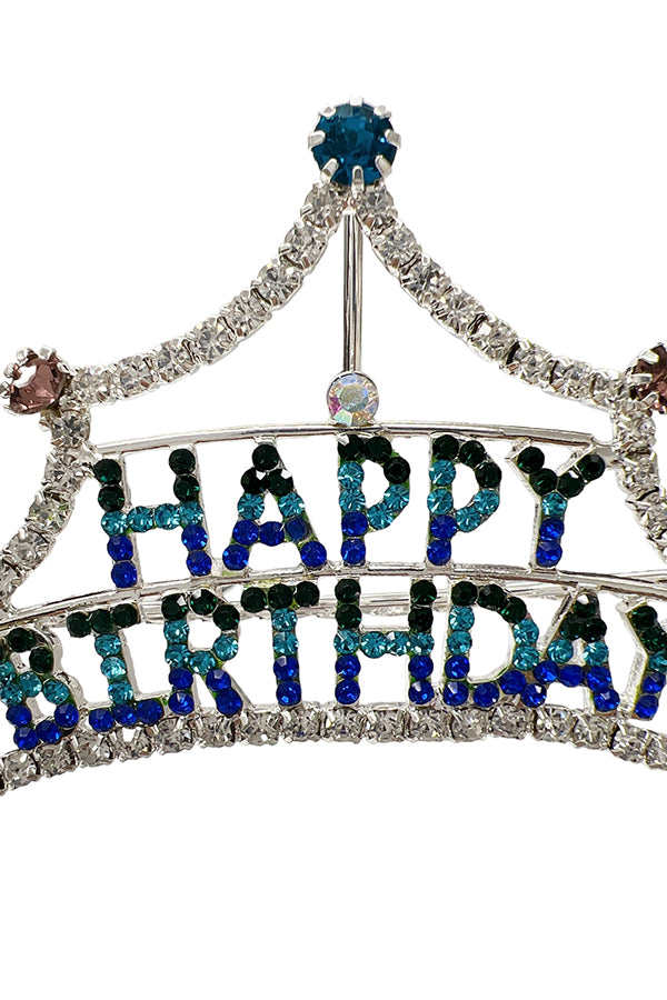 Gem Pave Happy Birthday Mini Tiara