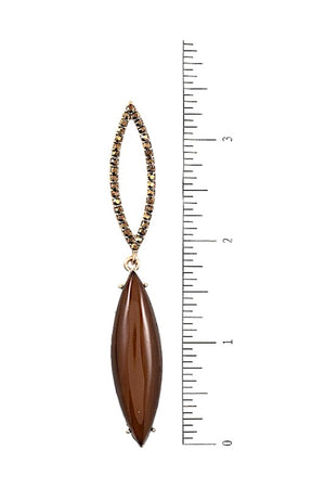 DOUBLE MARQUISE GEM DANGLE EARRING