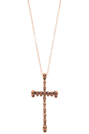 Skeleton Cross Pendant Necklace