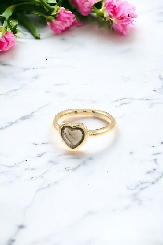 Heart Accent Mid Ring