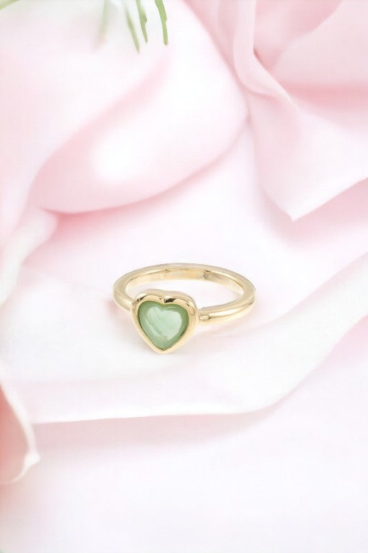 Heart Accent Mid Ring