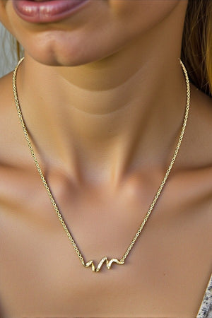 TWISTED CZ STONE SWIRL PENDANT NECKLACE