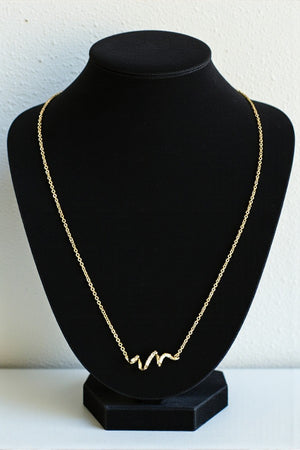 TWISTED CZ STONE SWIRL PENDANT NECKLACE