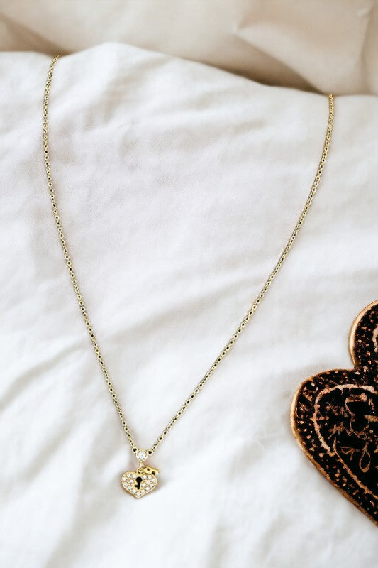 Heart Key Pendant Necklace