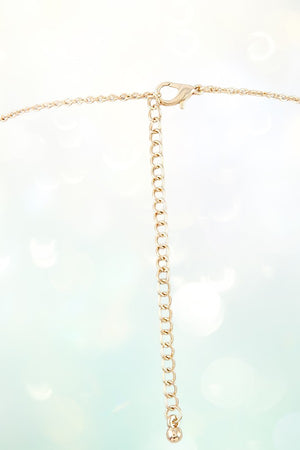 TEARDROP GEMSTONE STATIONED LONG NECKLACE