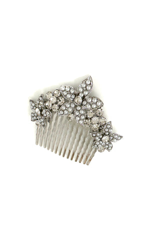 Triple Floral Gem Hair Comb insert