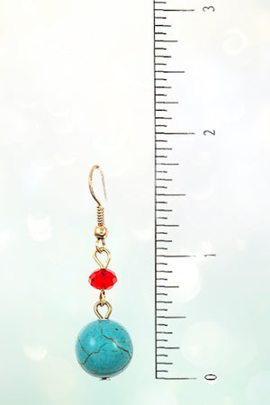 FACETED GEM BEAD TQ STATEMENT NECKLACE SET