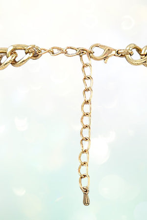 FACETED GEM BEAD TQ STATEMENT NECKLACE SET