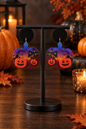 HALLOWEEN PUMPKIN DANGLE EARRING