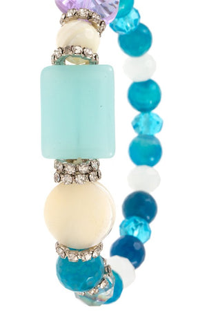 Crystal Stone Beads Stretch Bracelet