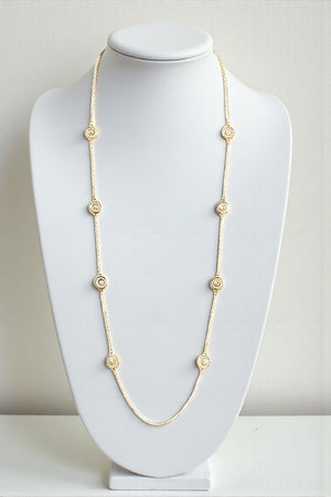ELONGATED ROUND STATION NECKLACE