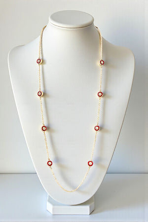 ELONGATED ROUND STATION NECKLACE