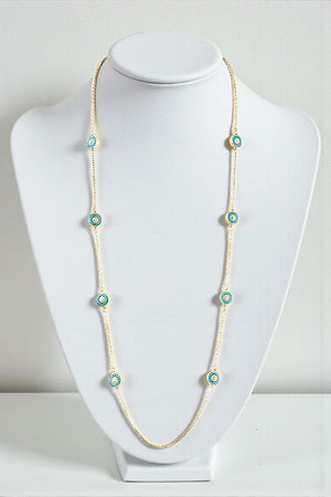 ELONGATED ROUND STATION NECKLACE
