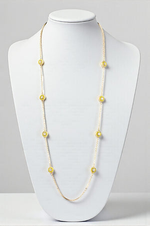 ELONGATED ROUND STATION NECKLACE