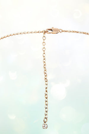 ETCHED FLORAL STATIONED ELONGATED NECKLACE