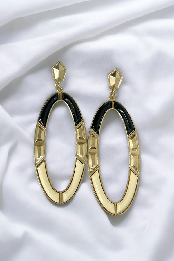 Multi Tone Oversize Teardrop Earring