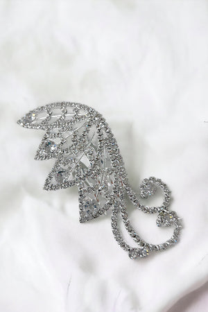 Rhinestone Swirl Detail Hair Comb