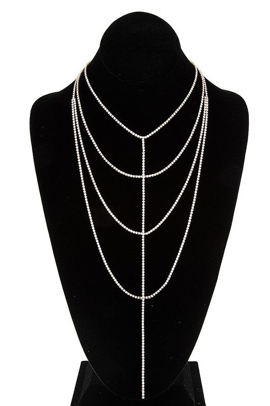 DRAPPED RHINESTONE NECKLACE