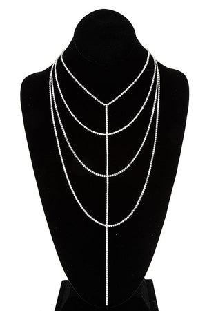 DRAPPED RHINESTONE NECKLACE