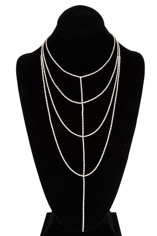 DRAPPED RHINESTONE NECKLACE