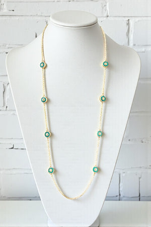 ELONGATED ROUND STATION NECKLACE