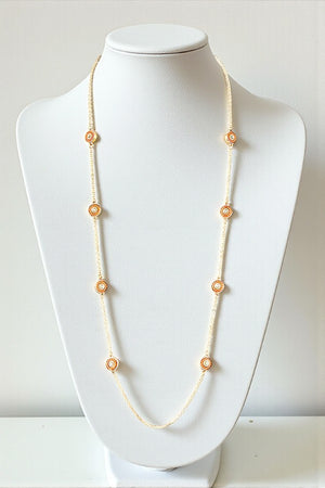 ELONGATED ROUND STATION NECKLACE