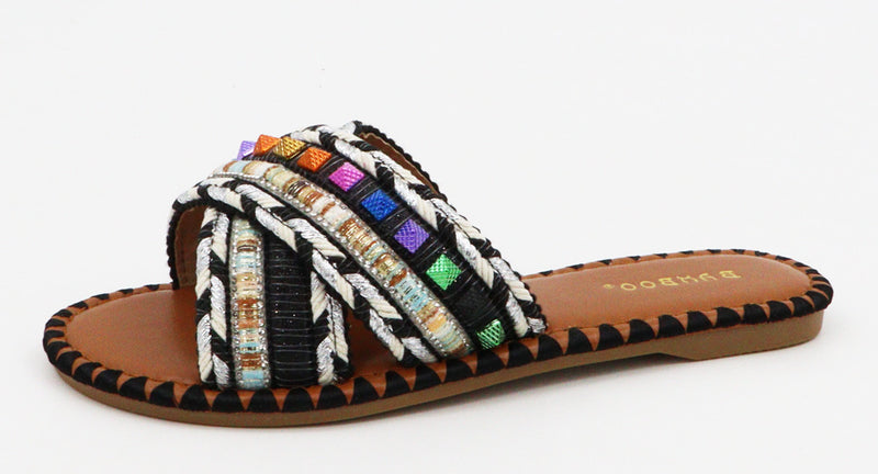 Fashionable Colorful Woven Flats