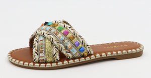 Fashionable Colorful Woven Flats