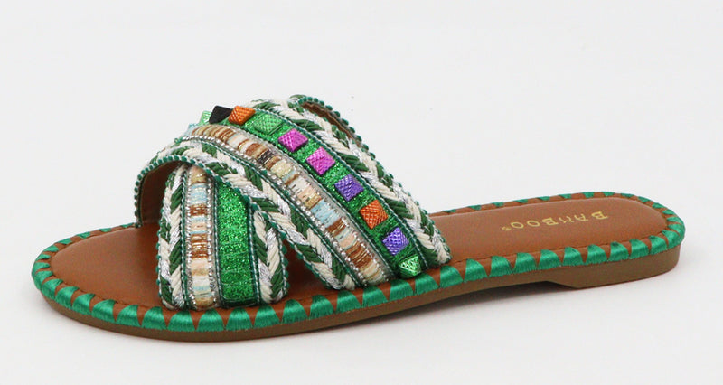 Fashionable Colorful Woven Flats