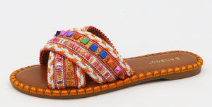 Fashionable Colorful Woven Flats