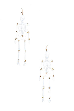 Oblong Skeleton Dangle Earring