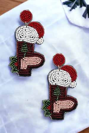 Christmas Stocking Drop Earring