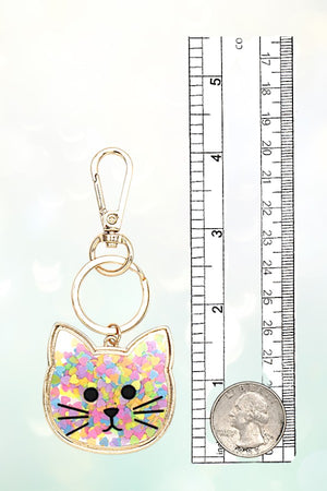 MINI HEARTS FILLED CAT KEYCHAIN