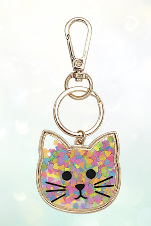 MINI HEARTS FILLED CAT KEYCHAIN