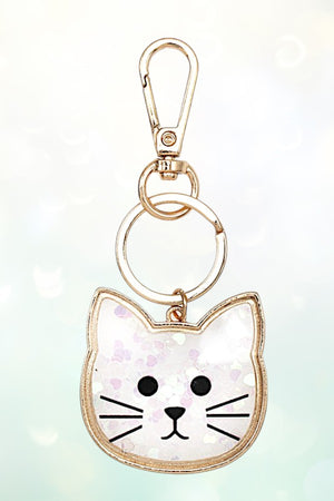 MINI HEARTS FILLED CAT KEYCHAIN