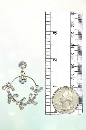 CRYSTAL GEM ROUND DROP EARRING