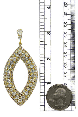 Rhienstone Pave Marquise Drop Earring