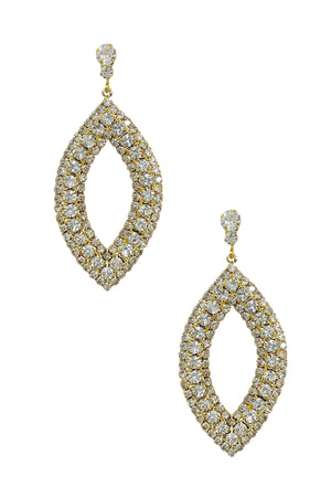 Rhienstone Pave Marquise Drop Earring